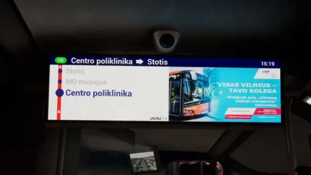 The Bus Vilnius Passenger Display